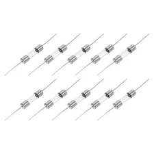 MECCANIXITY 10pcs Glass Tube Fuses, Axial-with Lead Wire 5x20mm 10A 250V 55mm 