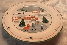 SANGO  SILENT NIGHT Christmas Compote Cookie Platter Nostalgic Holiday  Plate