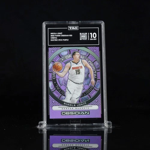 2023-24 Obsidian Nikola Jokic Orbital Electric Etch Purple /49 Nuggets TAG 10