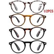 Vintage Reading Glasses Spring Hinges Round Retro Men Women Readers 3.00 1/2X