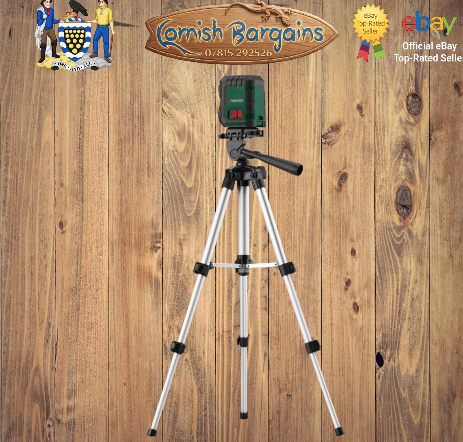 Parkside Self Leveling Cross Line Laser Level with Tripod Stand PKLL 10 B4