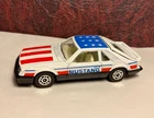 Vintage Corgi 1:64 Fox Body Ford Mustang Cobra White Loose American Flag England
