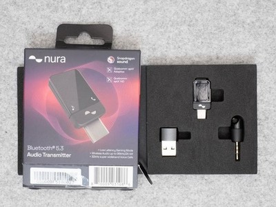 Nura Bluetooth 5.3 Audio Transmitter aptX Adaptive 24bit/96kHz USB-C USB-A