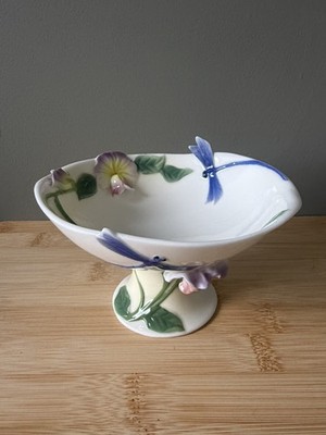 Graff (Franz) Vintage Porzellan Libelle & Erbse Blumenschale Schmuckschale