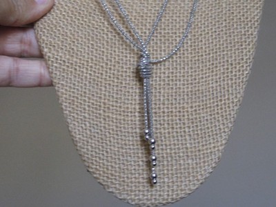 SILPADA Sterlingsilber Vergissmeinknoten Halskette ITALIEN 17'' mit Knoten Tropfen von 2,5''