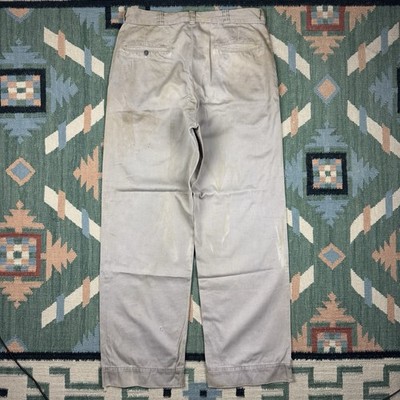 Vintage 50s Sears Hercules Army Twill Chino Pants Sanforized 32x31