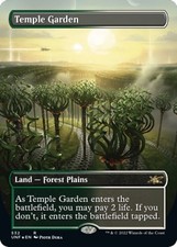 Temple Garden (Borderless) (Galaxy Foil) - Foil NM MTG Unfinity