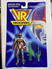 1994 Saban's VR Troopers Kaitlin Star With Edge-Glow Trident Sword Ray Gun New