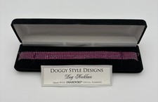 Collare collana cane rosa design stile cane realizzato con elementi cristallo Swarovski