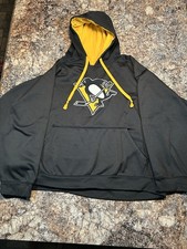 Pittsburgh Penguins Hoodie Mens XL Black NHL Hockey Pullover Sweatshirt Logo