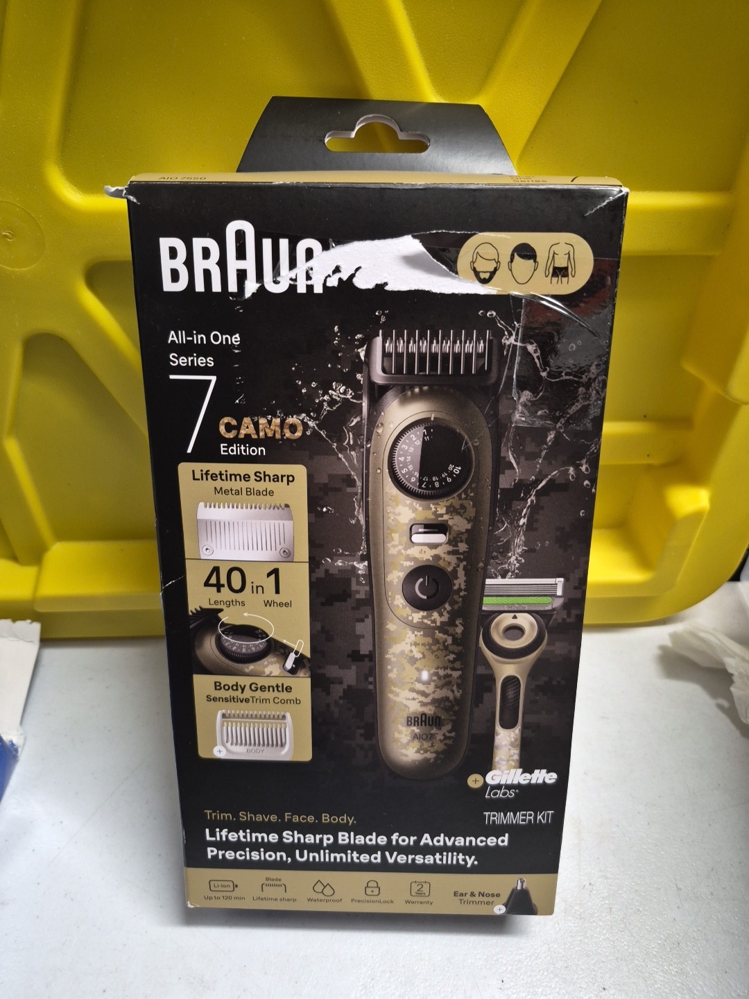 Braun All-In-One  Series 7 Trimmer Kit, Camo Edited. Open Bo