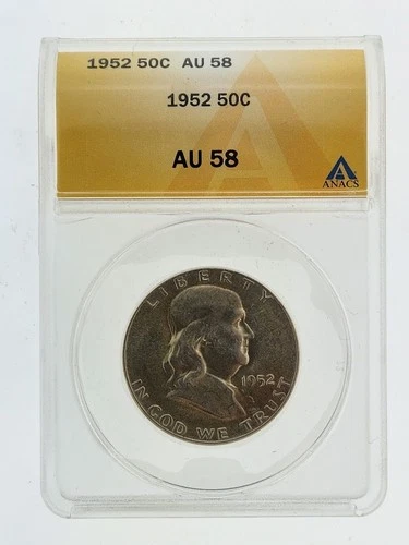 1952 Franklin Half Dollar, ANACS AU58