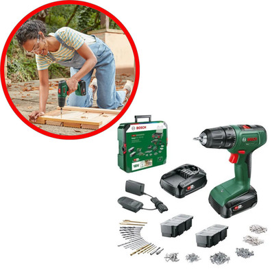 Bohrschrauber EasyDrill 18V-40 + 2 Akkus + 241 Zubehörteile + Systembox