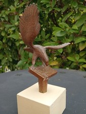 scultura in bronzo , "Aquila "  pubblicita cassette AMPEX 1970