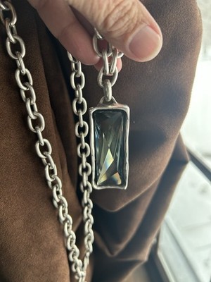 Uno De 50 ''Anubis''  Swarovksi  Crystal  Necklace 32''