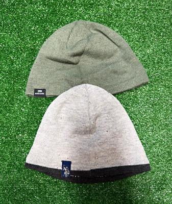 Lot 2 Knit Beanie Hats Ecko Unltd US Polo Assn Gray Green One Size Winter Cap