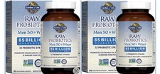 Garden of Life Raw Probiotics Men 50  Wiser - 2 Boxes 90 Capsules Each Exp 7/26