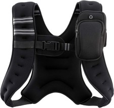ZELUS Weighted Vest, 6lb/8lb/12lb/16lb/20lb/25lb/30lb Weight Vest with Reflectiv
