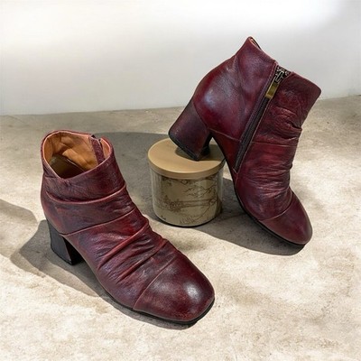 Spring Step L'Artiste Melani Leather Ankle Boot - Red - US Size 4-4.5 EU Size 35