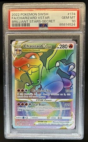 2022 Pokemon SWSH Brilliant Stars Charizard VSTAR #174/172 PSA 10 GEM MINT