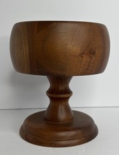 Mid Century Vintage Walnut Wood Candy/Nut Dish Heirloom Treasures