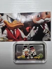 Scrooge Mcduck And Monopoly 1 troy oz .999 Fine Silver Enameled Art Bar COA #194