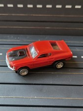 AURORA T-JET THUNDERJET MUSTANG MACH 1  1415 SLOT CAR VINTAGE RED BLACK TOP WOW