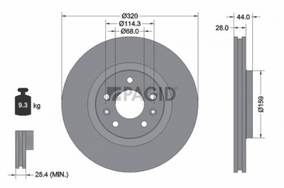 2x Bremsscheibe PAGID 54954NC für RENAULT LAGUNA DT0 SCÉNIC 4 TALISMAN 3 BT0 KT0
