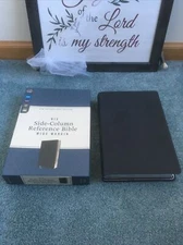 NIV SIDE COLUMN REFERENCE BIBLE WIDE MARGIN LARGE PRINT BLACK LEATHER SOFT