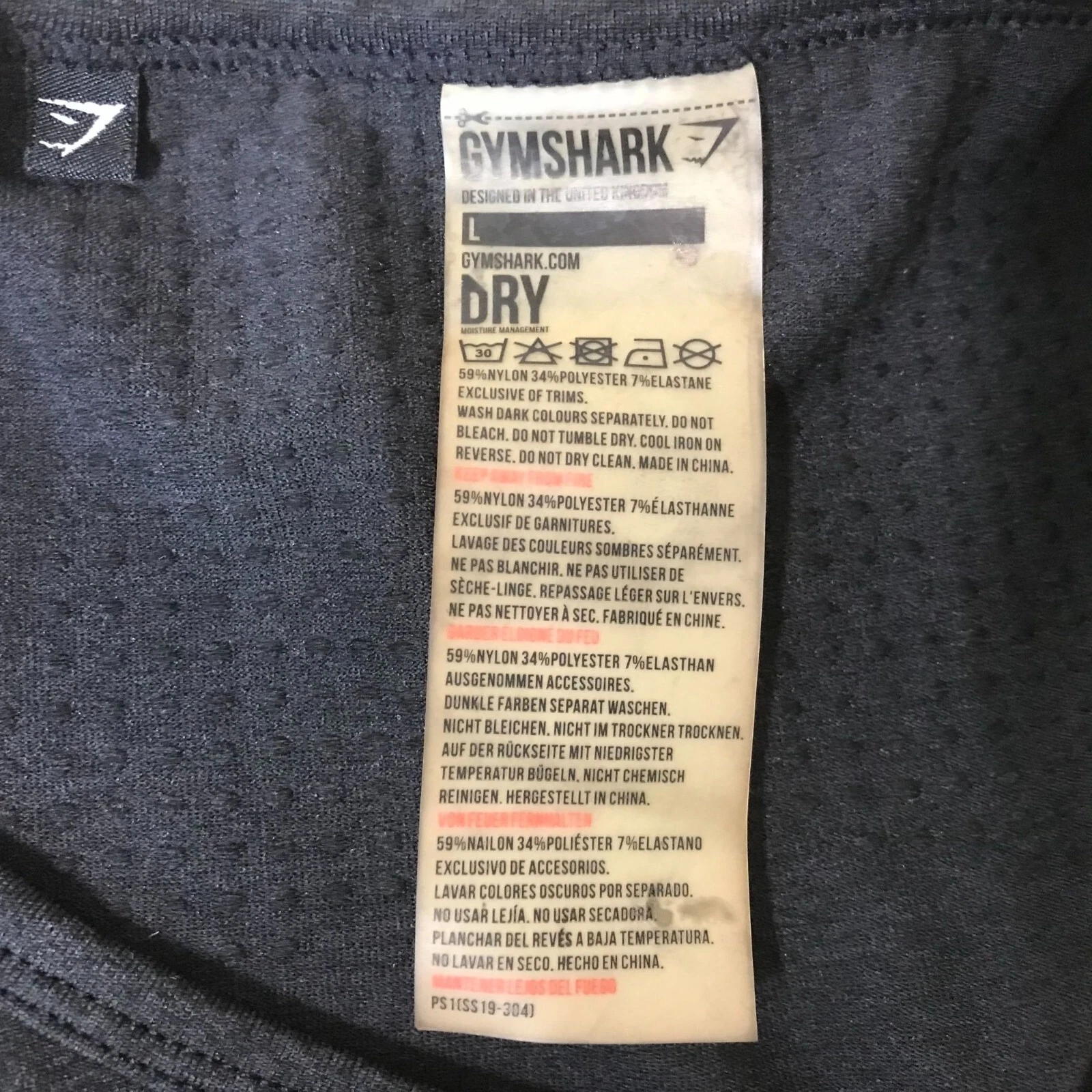 gymshark long sleeve round neck crop fitness lifting shirt