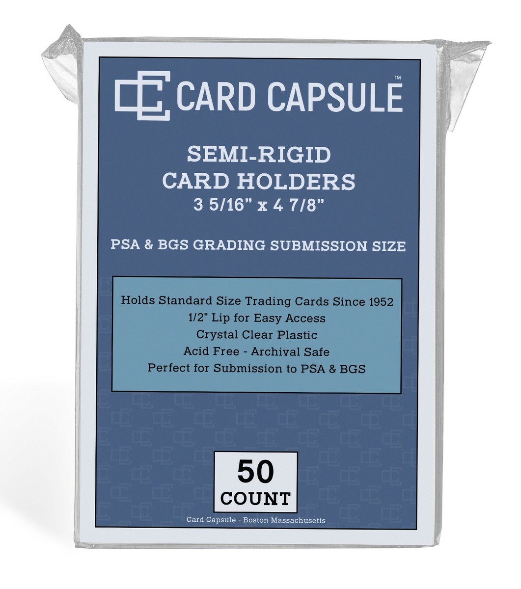 Card Capsule 50-Pack Large Semi-Rigid PSA Grading Submission Holders For Trading Cards - View #2