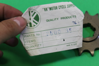 KK MOTOR CYCLE SUPPLY SPROCKET 13T FITS KAWASAKI MODELS PART# 2500