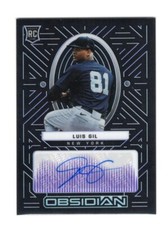 2022 Obsidian Autographs Luis Gil #OA-LG Purple /99 New York Yankees