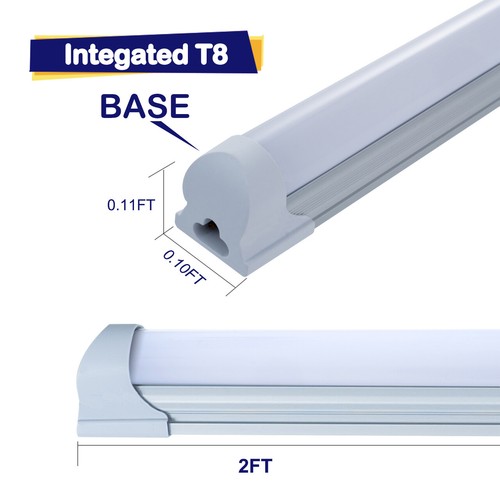6 PACK 2FT LED bulbs Shop Light T8 Linkable Ceiling Tube Fixture 10W Daylight M - Picture 3 of 8