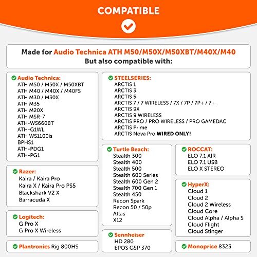 Earpads by Wicked Cushions Compatible W/Audio Technica,HyperX,SteelSeries Arctis - Picture 5 of 5