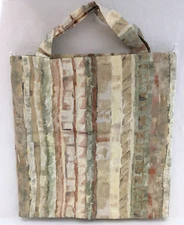 Tote Bag Handmade Fully Lined Soft Watercolor Pastels 15" X 16" Shopping NEW!
