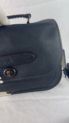 COACH Restored Rip and Repair Link Messenger Bag E1593 36979 Black