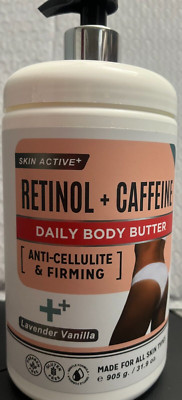 CLEAN&BEAUTY SKIN ACTIVE RETINOL+CAFFEINE DAILY BODY BUTTER ANTI-CELLULITE31.9OZ