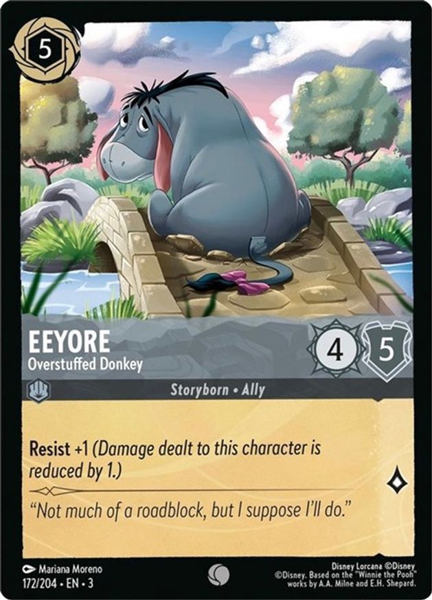 Eeyore Into the Inklands 172/204 Lorcana TCG Card NM/M Regular