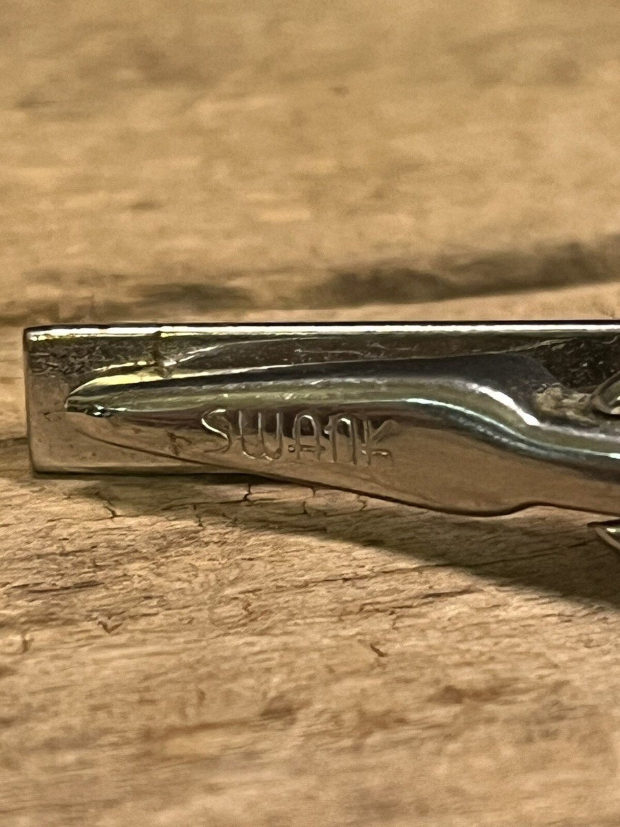 VINTAGE SILVER TONE SWANK TIE CLIP 1.25” | eBay