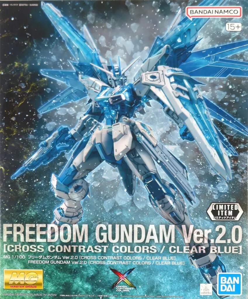 MG 1/100 Freedom Gundam Ver.2.0 Cross Contrast Color Clear Blue