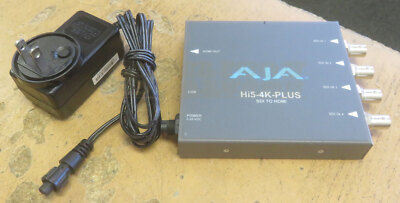 AJA Hi5-4K-PLUS SDI to HDMI Converter w/ Power Supply
