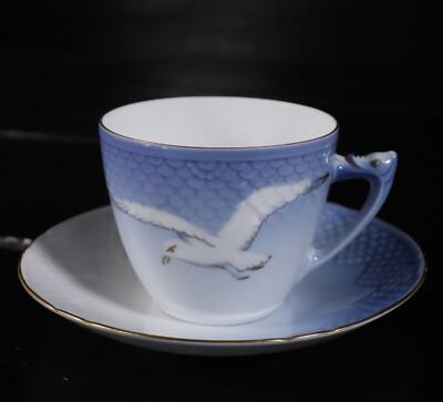 Bing & Gröndahl Denmark Seagull Fanny Garde Tasse mit Untere 102 Goldrand #T3