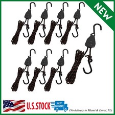 8 PCS Rope Tie Downs 1/8 Inch 6ft Kayak Rope Hanging Ratchet Tie Down, Adjustabl