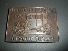 Vintage Belt Buckle There a Ford in Your Future 3.5"x2.5"