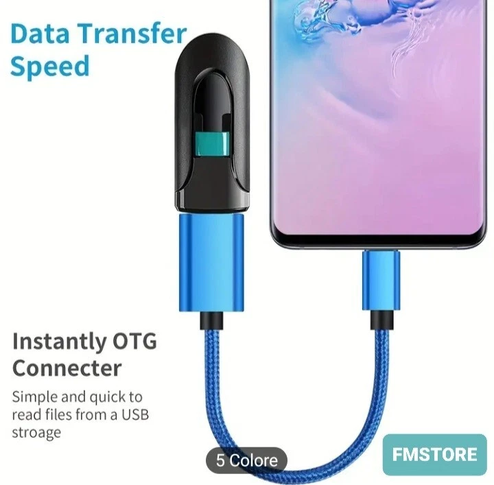 CAVO OTG MICRO USB CAVETTO ADATTATORE DATI MASCHIO PER PC TABLET SAMSUNG HUAWEI - Imagen 3 de 4