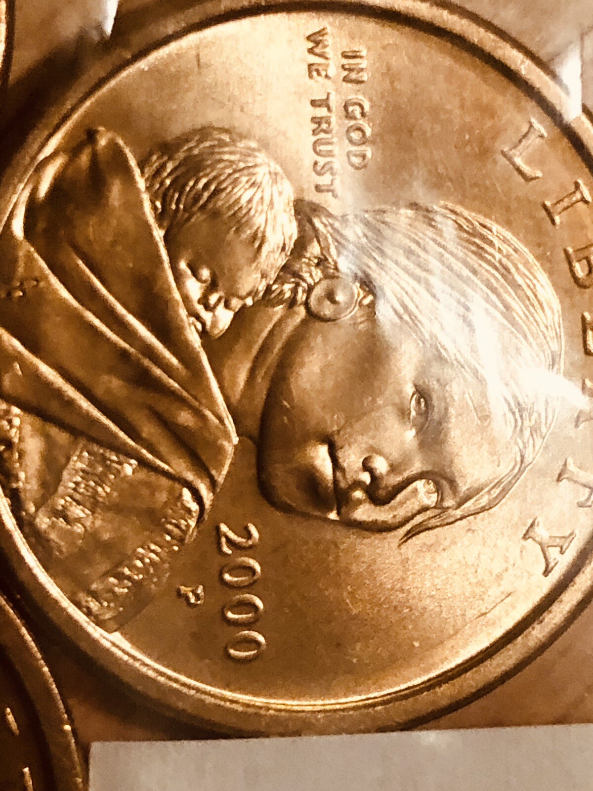 2000 P 1 Wounded Eagle Sacagawea Dollar USA Error Coin 2000 2000-p-1-wounded-eagle-sacagawea-dollar-usa-error-coin-2000