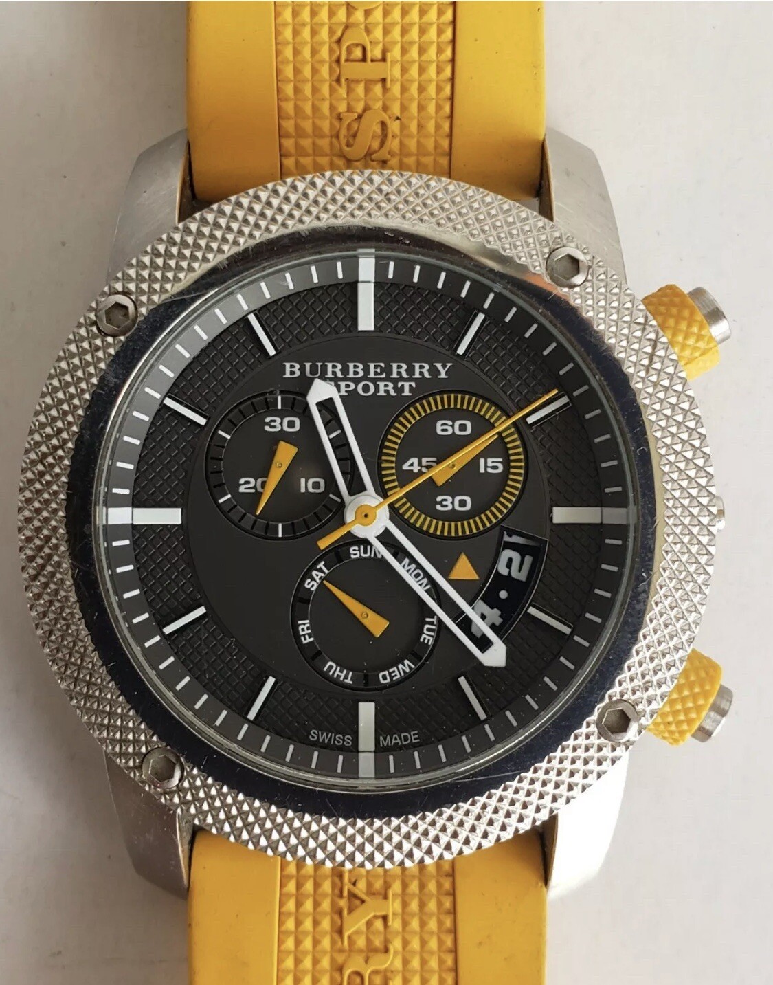 burberry watch mens yellow