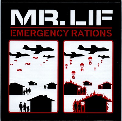 2002, Mr. LIF - ''Emergency Rations'' album PROMO Sticker 5 x 5 '' EL-P Def Jux