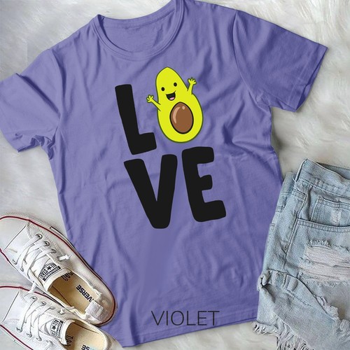 Cute Avocado Vegan Food Love Avocados T-Shirt Unisex T-shirt - Picture 10 of 11